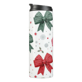 Elegant Bow Christmas Tumbler for Her