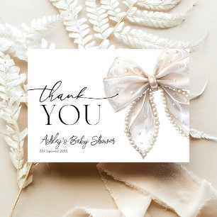 Elegant Bow Girl Baby Shower Tack Kort