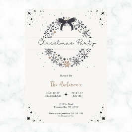Elegant Bow-Julfesten Inbjudningar