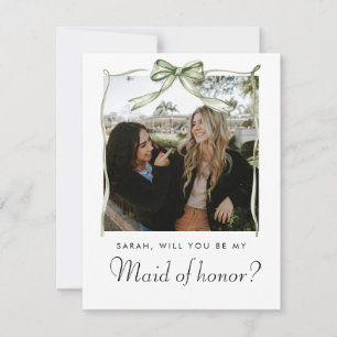 Elegant Bow kommer du att bli mitt Maid of honor-f