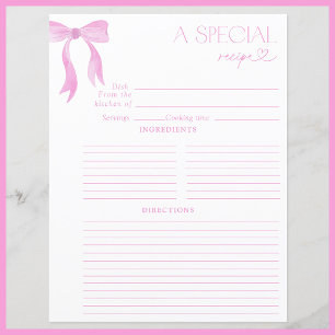 Elegant Bow Rosa Möhippa för vattenfärg, recept