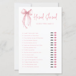 Elegant Bow sa att hon sa Möhippa Game