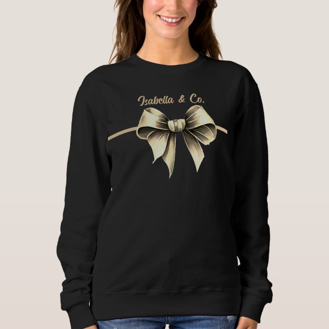 Elegant Bow Sweatshirt T Shirt (Framsida)