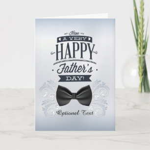 Elegant Bow Tie and Swirls-Lycklig Fars dag Kort
