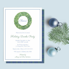 Elegant Boxwood God jul Party Inbjudningar