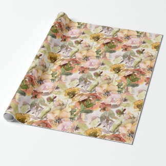 Elegant bränd orange gul höst höstblomma presentpapper