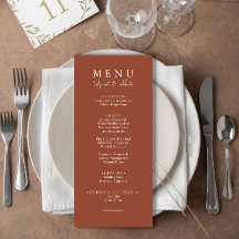 Elegant Bränd Orange Låt oss Eat Calligraphy Bröll