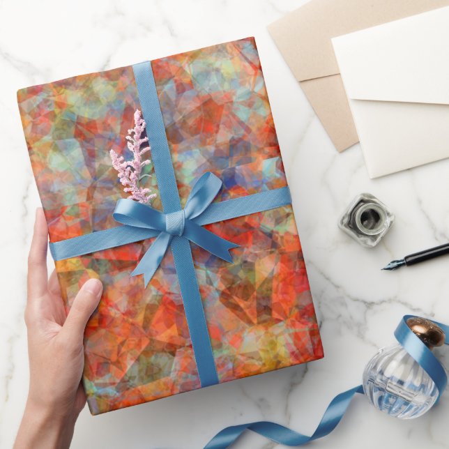 Elegant bränd orange prisma presentpapper (Gifting)