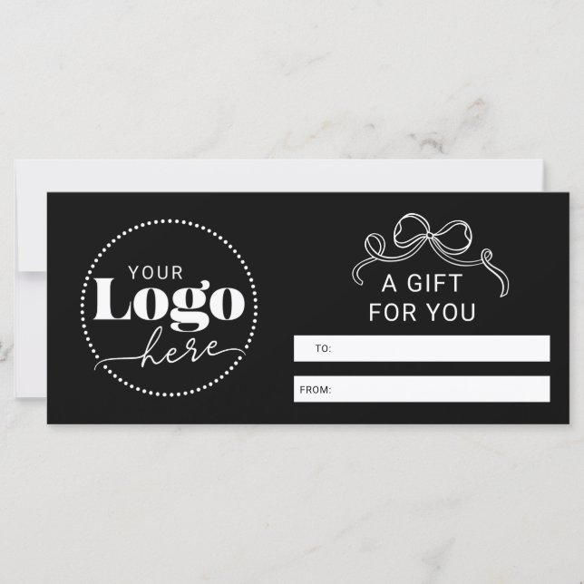 Elegant Branded Logotyp Business Gift Certificate (Framsida)