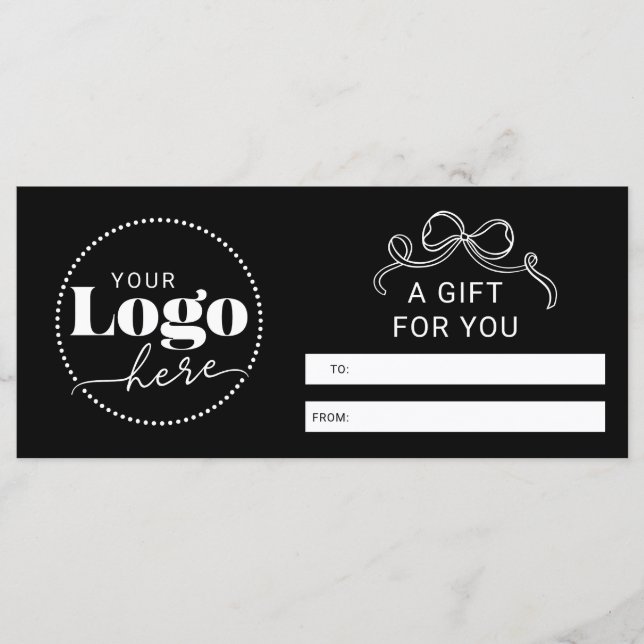 Elegant Branded Logotyp Business Gift Certificate (Framsida)