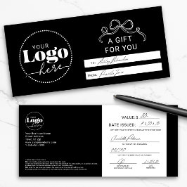 Elegant Branded Logotyp Business Gift Certificate