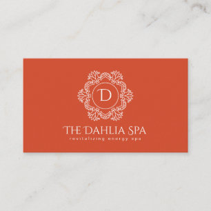 Elegant Bränn Orange Masseuse Spa-Professionell Visitkort
