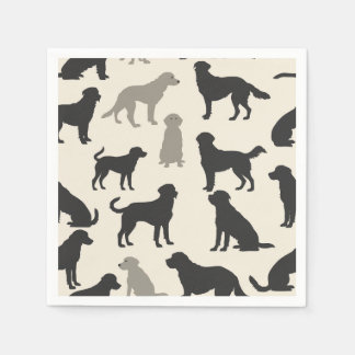 Elegant Breed Silhouette Napkins - Hund Chicen Pappersservett