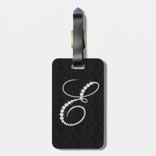 Elegant Brev E Sparkling Diamonds-Monogram Bagagebricka