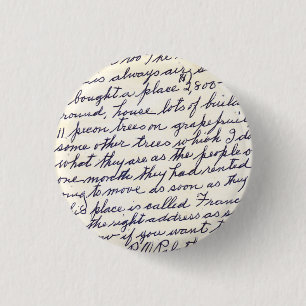 Elegant Brev handskriven med Kärlek Knapp