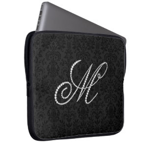Elegant Brev M Moukling Diamonds-Monogram Laptop Sleeve