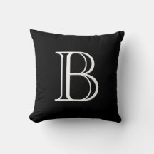 Elegant Brev Monogram Initial Black & White