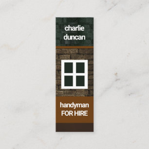 Elegant Brick Works Stone Home Masonry Handyman Mini Visitkort