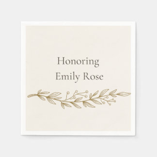 Elegant Bridal Shower Party Napkins Pappersservett