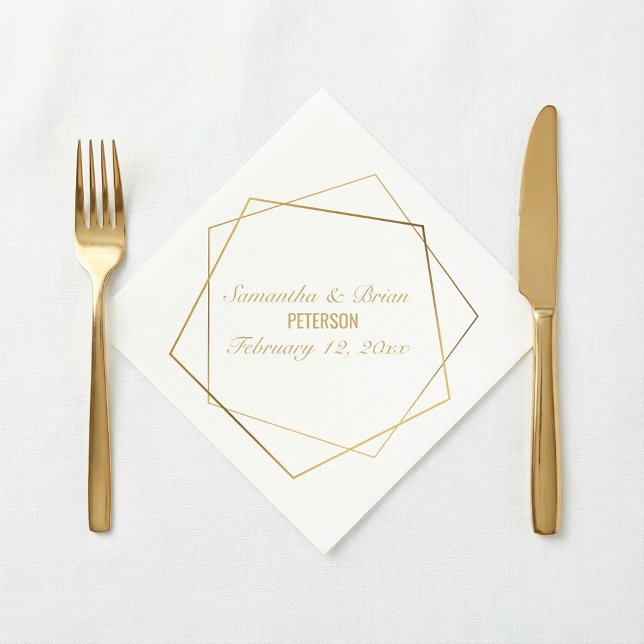 Elegant Bride and Groom, bröllop napkin Pappersservett (Skapare uppladdad)