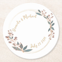 Elegant Bride and Groom Bröllop Pub Underlägg