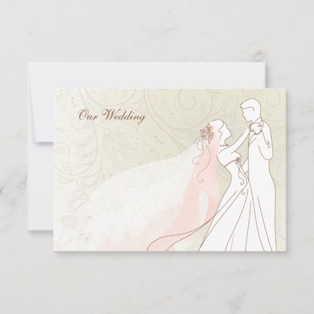 Elegant Bride and Groom Bröllops OSA-kort OSA Kort (Framsida)