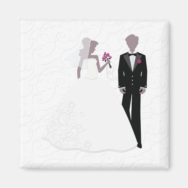 Elegant Bride and Groom Magnet (Framsidan)