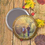 Elegant Bride and Groom Photo Fall Wedding Favor Magnet<br><div class="desc">Elegant Bride and Groom Photo Fall Wedding Favor</div>