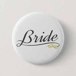 Elegant Bride Bröllop Calligraphy | PIN-knapp Knapp