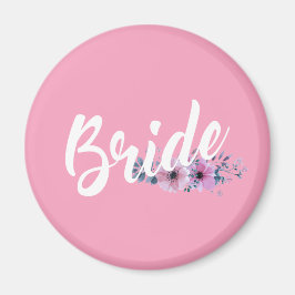 Elegant Bride Bröllop Calligraphy | Tröskelvärde Magnet