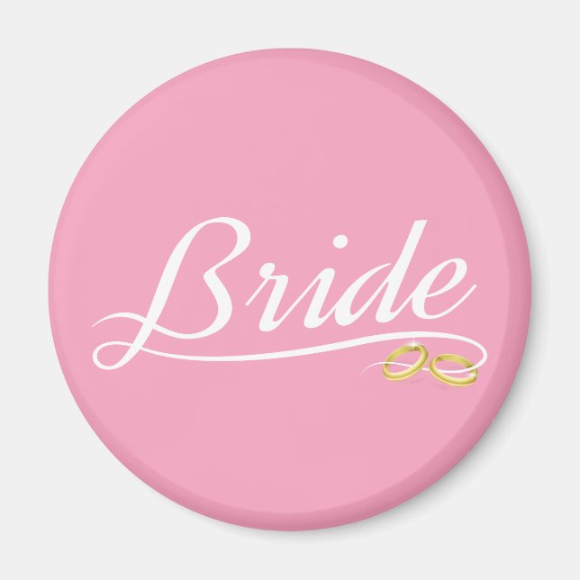 Elegant Bride Bröllop Calligraphy | Tröskelvärde Magnet (Framsidan)