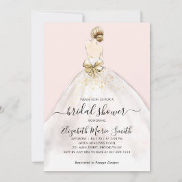 Elegant Bride Bröllop Gown Rosa Möhippa  Inbjudningar