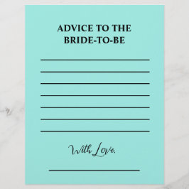 Elegant Bride & Co. Bridal Shower Teal Reklamblad