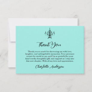 Elegant Bride & Co. Bröllopsfest Teal Tack Kort