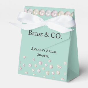 Elegant Bride & Co Teal Blue Pearl Möhippa Presentaskar