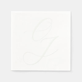 Elegant Bride Groom Initialer Embossed, effekt Pappersservett