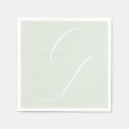 Elegant Bride Groom Initialer Embossed, effekt Pappersservett
