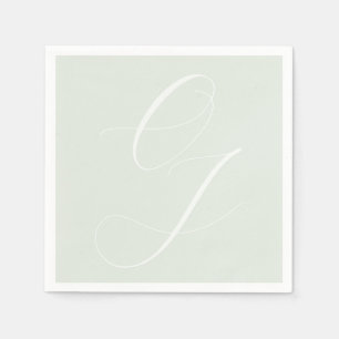 Elegant Bride Groom Initialer Embossed, effekt Pappersservett