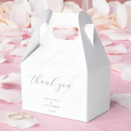 Elegant Bride Groom Initialer Faux Embossed Presentaskar