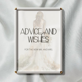 Elegant Bride in Bröllop Gown råder och önskemål Poster