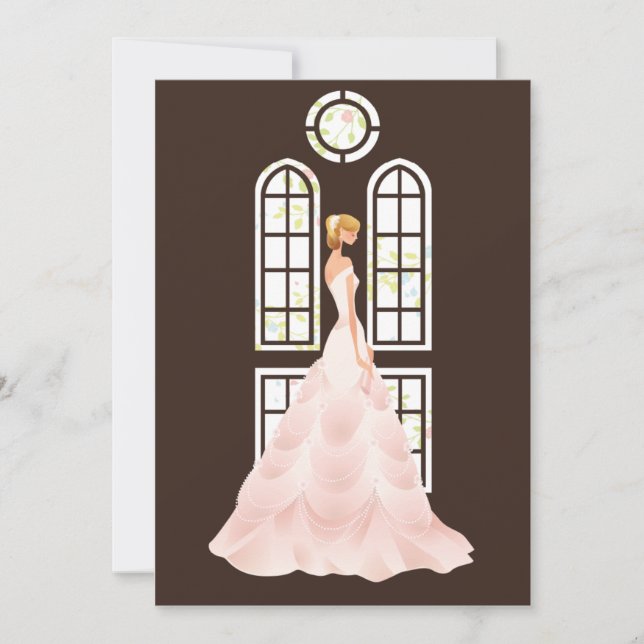 Elegant Bride Inbjudningskort för möhippan (Framsida)