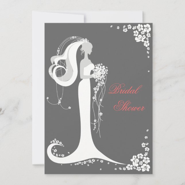 Elegant Bride Möhippa Party Inbjudningar (Framsida)