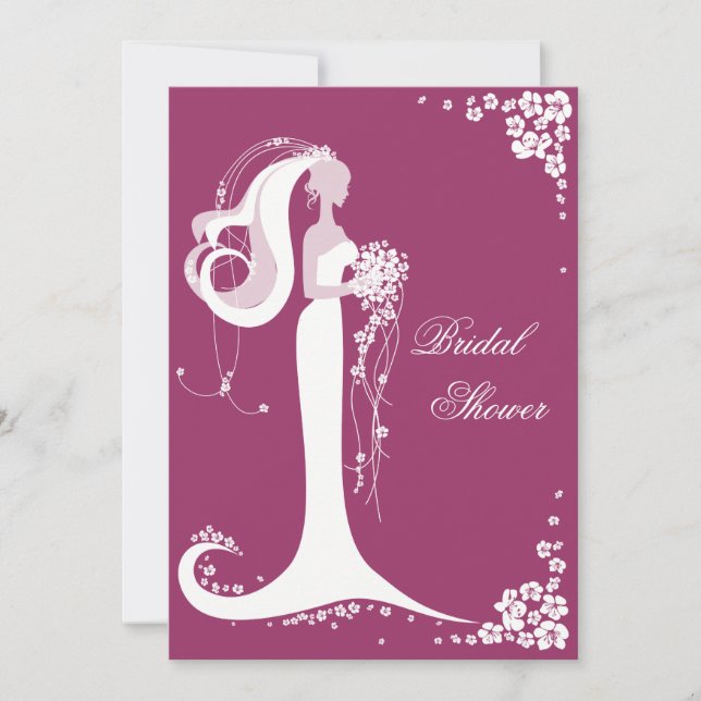 Elegant Bride Möhippa Party Inbjudningar (Framsida)