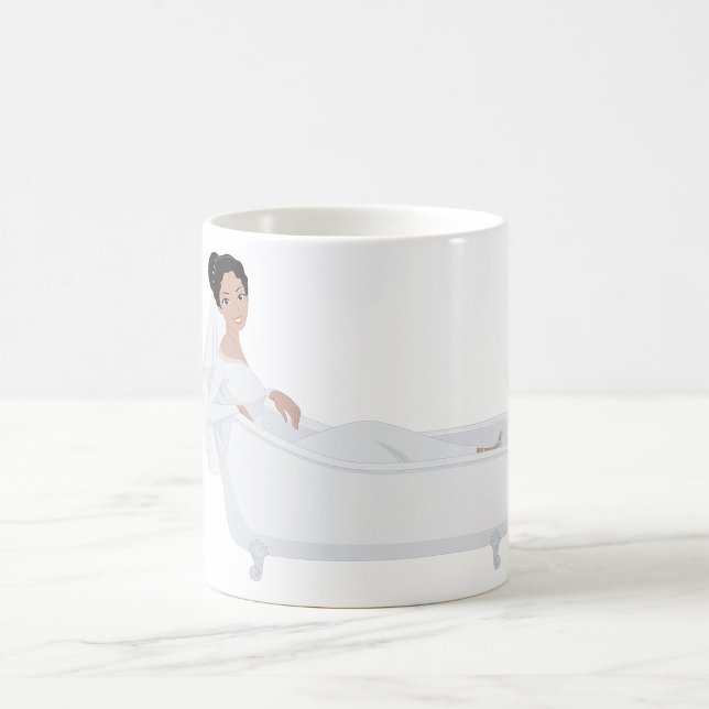 Elegant Bride Relaxing i Bathtub Bröllop Design Kaffemugg (Skapare uppladdad)