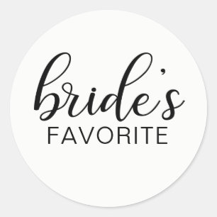 Elegant BRIDE:s FAVORITE Bröllop Gift-förmåner Runt Klistermärke