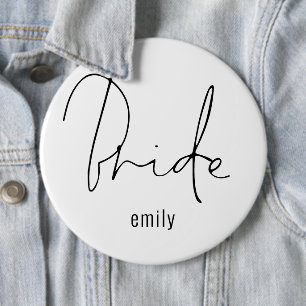 Elegant Bride Script Namn Knapp