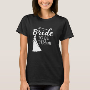 Elegant Bride to be Modern Script Personligt bröll T Shirt