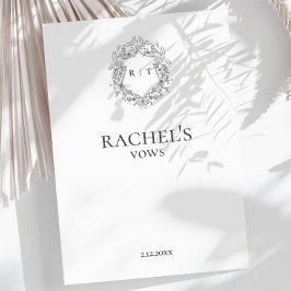 Elegant Brides Bröllop ger monogramvapensköld Tilläggskort
