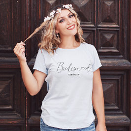 elegant bridesaid namn modern chic t shirt
