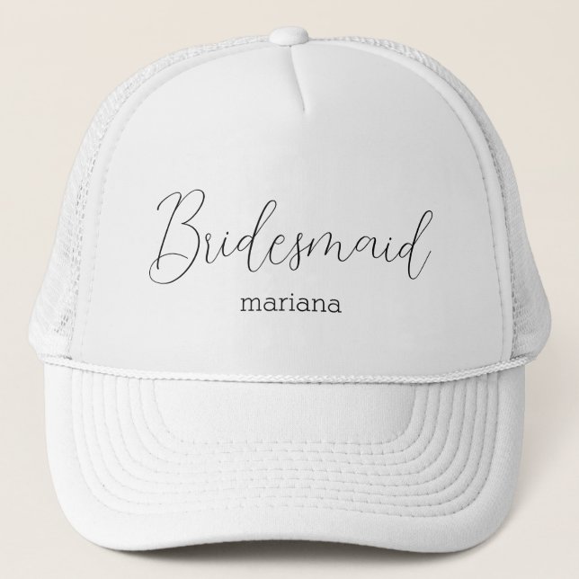 elegant bridesaid namn modern chic trendig keps (Framsida)